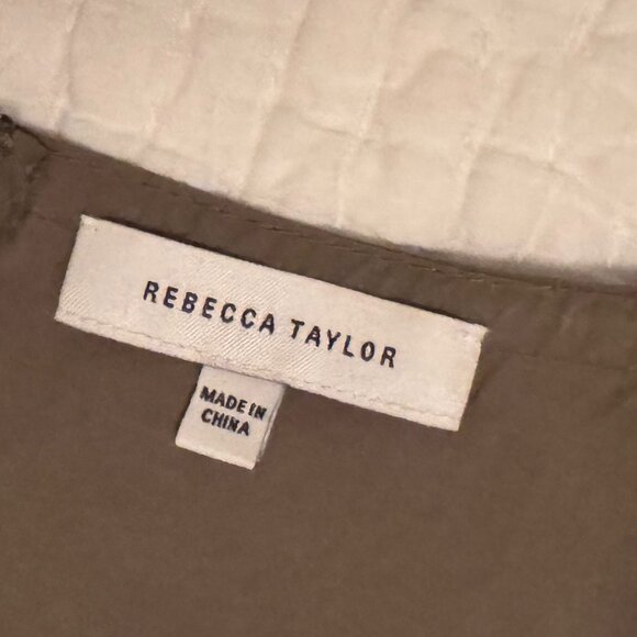 Rebecca Taylor | Full-Length Poplin Romper Dark Olive Size 6 - Picture 4 of 4